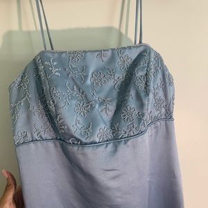 Satin Light Blue Dress